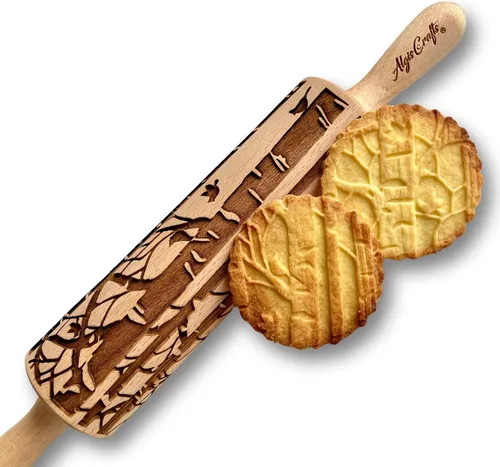 Vista 9 de Rodillo AZTEC en relieve – Rodillo de masa y arcilla para galletas en relieve y cerámica, galletas y sello de cerámica, regalos para hornear