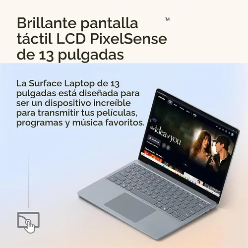 Vista 6 de Microsoft Surface Laptop (2025), PC con Windows 11 Copilot+, pantalla táctil de 13 pulgadas, Snapdragon X Plus (8 núcleos), 16 GB de RAM Océano