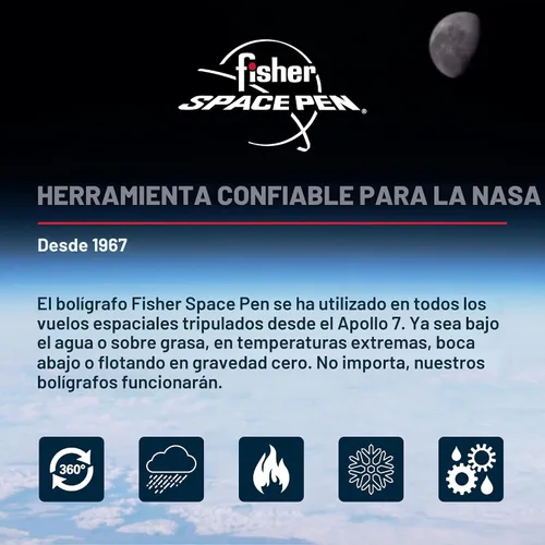 Vista 4 de Fisher Bolígrafo espacial cromado Presurizado Bullet Pen Cromo