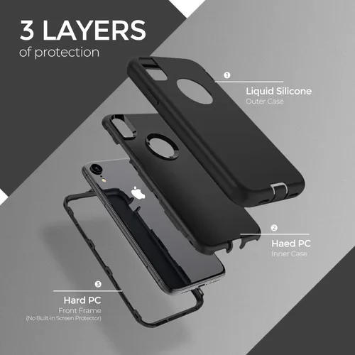 Vista 3 de ORIbox - Funda compatible con iPhone XS Max, acabado suave de silicona líquida exterior