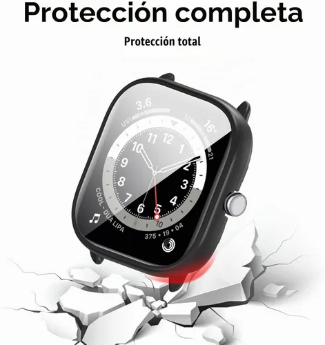 Vista 3 de Protector de pantalla para Amazfit GTS 4 Mini Smartwatch, paquete de 2 protectores de policarbonato duro, carcasa completa, accesorios para GTS 4