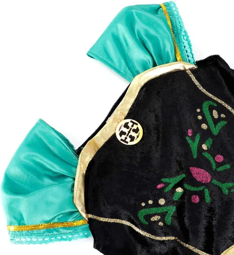 Vista 5 de LOEL Disfraces de princesa, disfraz de fiesta de cumpleaños, disfraz de cosplay para niñas pequeñas, 3-4T