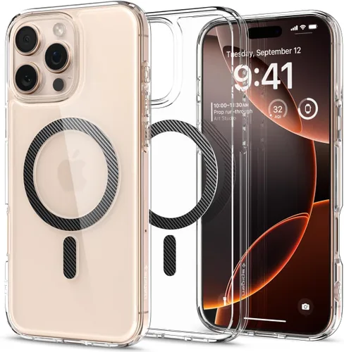 Vista 10 de Spigen Funda para iPhone 13 Mini, ultra híbrida MagFit [antiamarilleo] [compatible con Magsafe] - Transparente
