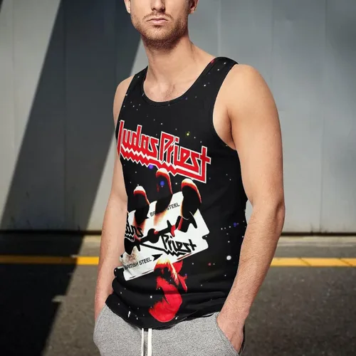 Vista 4 de Men's Graphic Tank Tops Gym Vest Sleeveless Shirts Print Novelty Tee