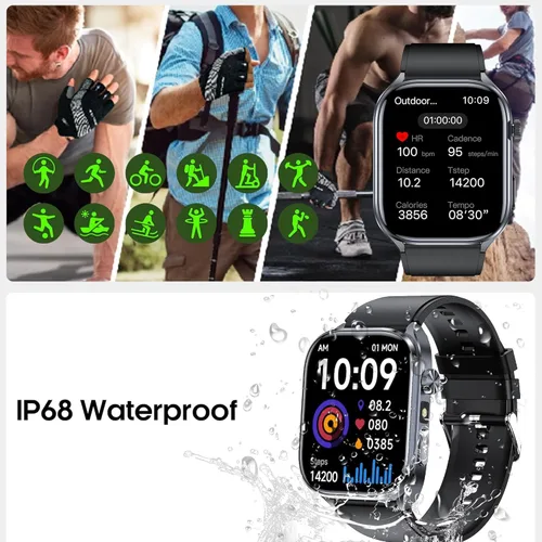 Vista 5 de Reloj inteligente avanzado de salud para mujeres y hombres con monitoreo en tiempo real de la frecuencia cardíaca, calidad del sueño y niveles