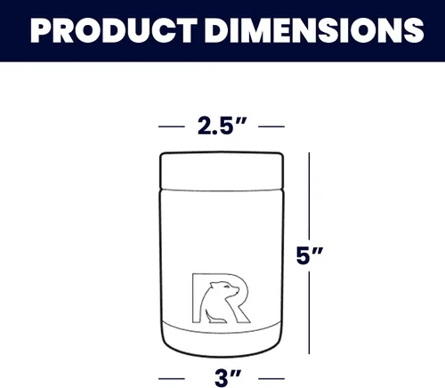 Vista 2 de RTIC Enfriador de latas con aislamiento, para bebidas, botella, enfriador de latas de soda con tapa, metal de acero inoxidable, aislamiento de doble