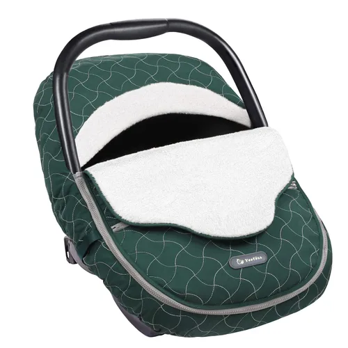 Vista 9 de Yoofoss Funda para Asiento de Coche de Bebé Cubiertas de Capota de Asiento de Coche de Invierno para Proteger al Bebé del Viento Frío, Funda