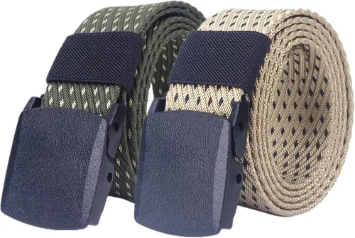 Vista 7 de Cinturones para hombres trenzados, cinturones para hombres y mujeres, de lona de nailon, transpirable, militar, de liberación rápida, cinturón