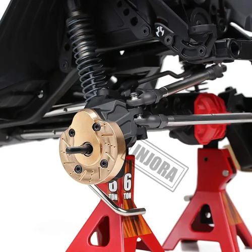 Vista 7 de INJORA AXI03007 - Tapa de dirección para nudillos de latón para 1:10 RC Crawler AXAIL SCX10 III AXI03007 y Capra 1.9 UTB AXI03004, 2