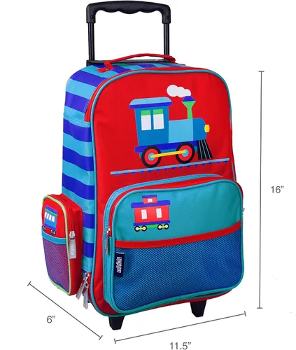 Vista 5 de Wildkin Maleta con ruedas para niños y niñas, la maleta para niños mide 16 x 11.5 x 6 pulgadas, el equipaje para niños es de tamaño de mano