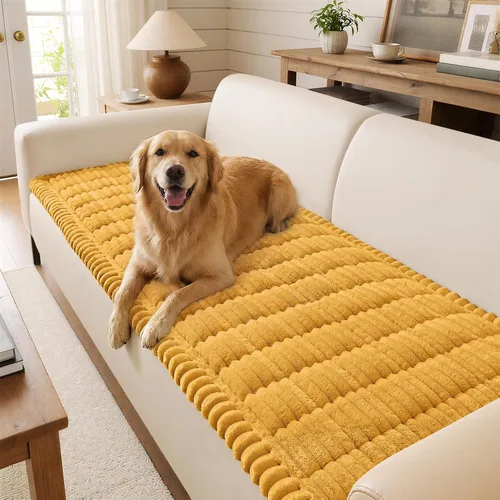 Vista 13 de decorUhome Funda de sofá para perros, funda antideslizante y mullida para sofá, para asiento, respaldo y reposabrazos, protector de sofá suave