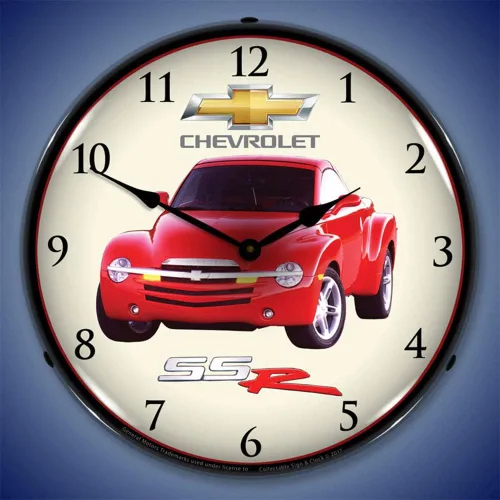 Vista 2 de Chevrolet SSR Reloj de pared LED, Retro/Vintage, iluminado, 14 pulgadas