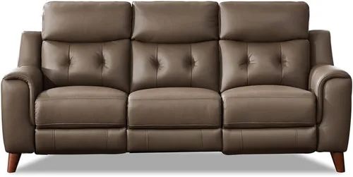 Vista 13 de Hydeline Torino Zero Gravity Power reclinable y reposacabezas de cuero de grano superior con puertos USB integrados, trufa, espuma viscoelástica