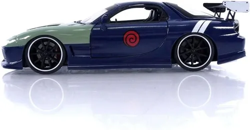 Vista 3 de Jada Naruto 1:24 1995 Mazda RX-7 - Coche fundido a presión y figura de Kakashi Hatake de 2.75 pulgadas