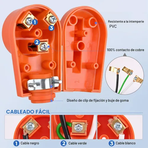 Vista 6 de Nilight Receptáculo de Repuesto para RV de 30 Amperios Toma Hembra Resistente de 125 Voltios con Mango Listado por ETL Enchufe NEMA TT-30R para RVs