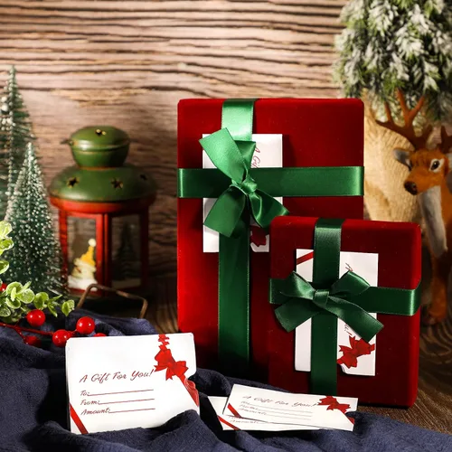 Vista 4 de Eaasty 500 fundas para tarjetas de regalo, sobres para tarjetas de Navidad, fundas protectoras para negocios, 2.36 x 3.54 pulgadas (Bow)