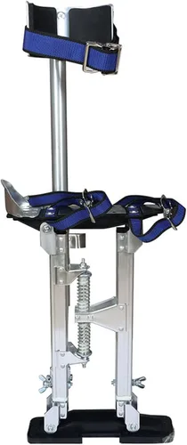 Vista 5 de findmall 18-30 Pulgadas Drywall Stilts Grade Ajustable Aluminio Herramienta Stilt para Pintura o Limpieza - Plata