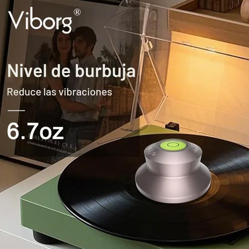 Vista 4 de Viborg LP190H Estabilizador de Peso de Disco para Tocadiscos 71x33mm 6.7oz (190g) Disco Abrazadera de Vinilo de Aluminio Hi-Fi para Reproductor