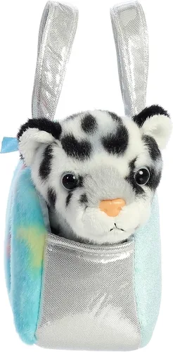 Vista 3 de Aurora Fashion Fancy Pals Blueberry Snow Leopard - Peluche con elegante bolso para divertirse con disfraz, perfecto para niños de 3 años, disfraces