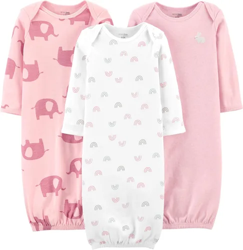 Vista 9 de Simple Joys by Carter's Baby-girls - Bata de dormir de algodón (3 unidades)