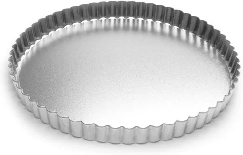 Vista 9 de Fox Run Sartén redonda para tarta/quiche con fondo extraíble, acero estañado, 8 pulgadas