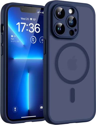 Vista 156 de TOCOL Funda para iPhone 11, compatible con Magsafe, protección completa de cámara, imanes integrados, protección contra caídas, funda translúcida