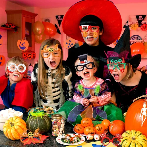 Vista 6 de Max Fun 36 gafas de Halloween con purpurina para fiesta de Halloween, regalos de fiesta de Halloween, anteojos para niños y adultos, decoración
