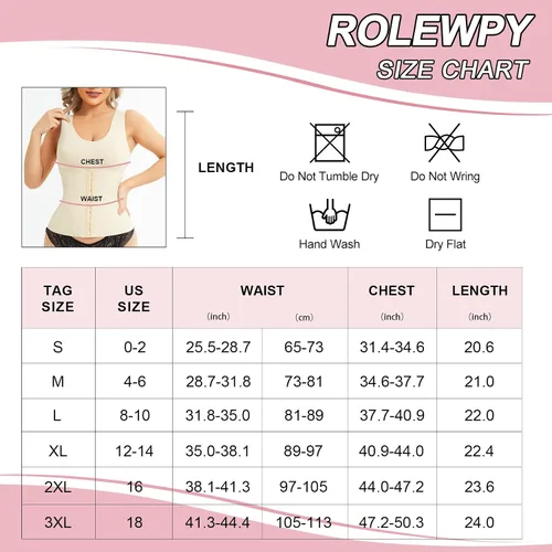 Vista 6 de Rolewpy Sujetador de entrenamiento de cintura 4 en 1, faja moldeadora, corsé de cintura con botones, control de abdomen, moldeador de cuerpo