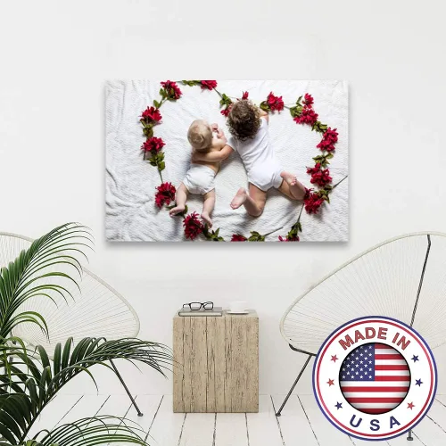 Vista 2 de Lienzo decorativo para pared personalizado con tus fotos, imágenes personalizadas a lienzo para sala de estar, dormitorio (8 x 10 pulgadas)