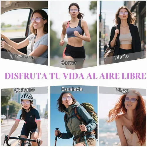 Vista 7 de Gafas Inteligentes para Mujeres IPX7 Impermeables Gafas AI con Traductor 150+ Idiomas Gafas Bluetooth con Altavoz, Auriculares de Oído Abierto