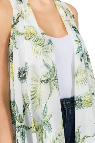 Vista 28 de Scarfand's - Chaleco de cárdigan largo para mujer, ligero, sin mangas, con parte delantera abierta