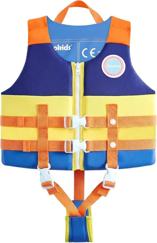 Vista 17 de Gogokids Chaleco de natación para niños de 2-3-4-5-6-7-8-9 años, flotadores de piscina para niños de 30-50-70 libras, flotabilidad para niños