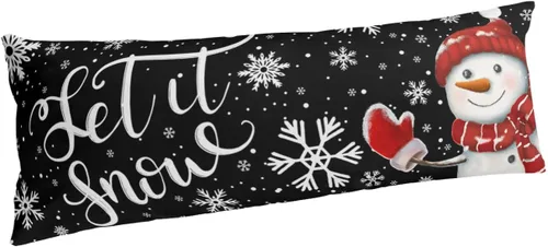 Vista 21 de Fundas de almohada de tamaño estándar de muñeco de nieve, 2 paquetes de fundas de almohada suaves para cama, fundas decorativas para sofá de cuerpo