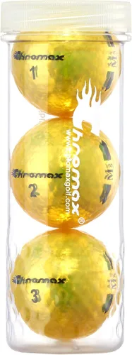 Vista 4 de Chromax Pelotas de golf metálicas de colores M5 (paquete de 3 tubos)