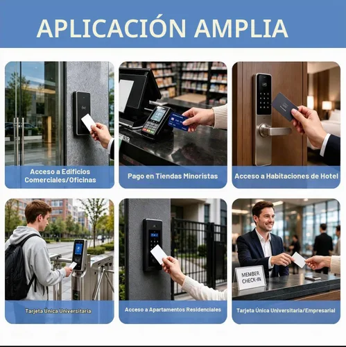 Vista 7 de 80 tarjetas inteligentes RFID, 13.56 MHz ISO14443A Mifare Classic 1K tarjetas sin contacto imprimibles en blanco, compatibles con lector RFID