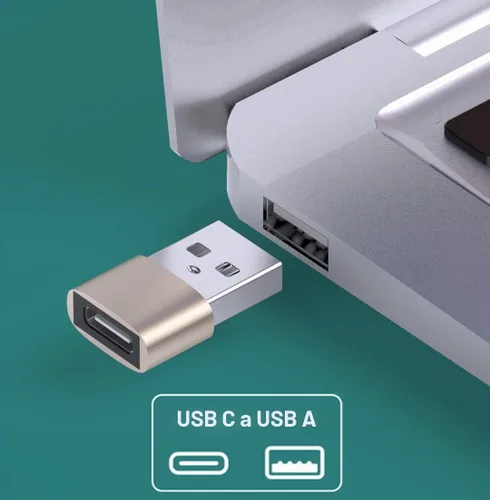 Vista 3 de Adaptador USB C hembra a USB macho paquete de 3, adaptador USB tipo C a