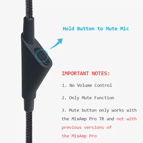 Vista 2 de Cable de repuesto para Astro A40TR con función de silencio en línea, cable de audio para juegos con función de silencio compatible con auriculares