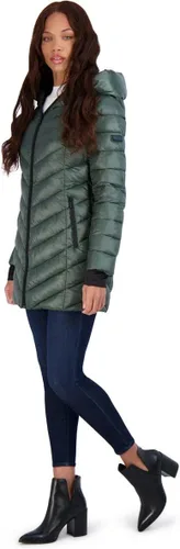 Vista 4 de BCBGMAXAZRIA Womens Metallic Quilted Lightweight Packable Puffer Coat