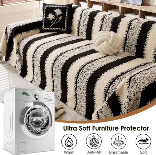 Vista 4 de Fundas de sofá para sofá seccional, funda de sofá para perros, fundas de sofá tipo manta, fundas para loveseat, funda para futón, funda