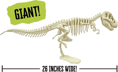 Vista 4 de Thames & Kosmos Kit de esqueleto de dinosaurio gigante Actividad STEM Construye un modelo de esqueleto T. Rex de 26 pulgadas de largo Explora