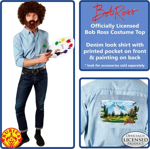 Vista 2 de Rubies Disfraz de Bob Ross para adulto