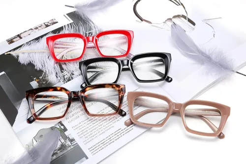 Vista 7 de FEISEDY B2461 - Gafas cuadradas clásicas sin receta para mujer