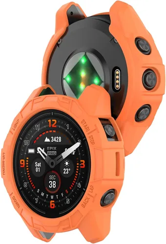 Vista 5 de Funda compatible con Garmin epix Pro (Gen 2) de 1.850 in, cubierta de pantalla de TPU, antiarañazos, marco de parachoques de repuesto, funda 6