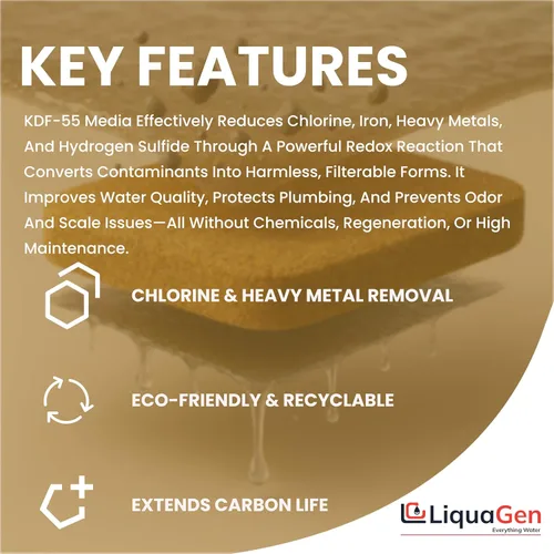 Vista 4 de LiquaGen KDF 55 Medios de filtro de zinc de cobre – Gránulos reciclables de 1 libra para eliminación de cloro, hierro, metales pesados y bacterias