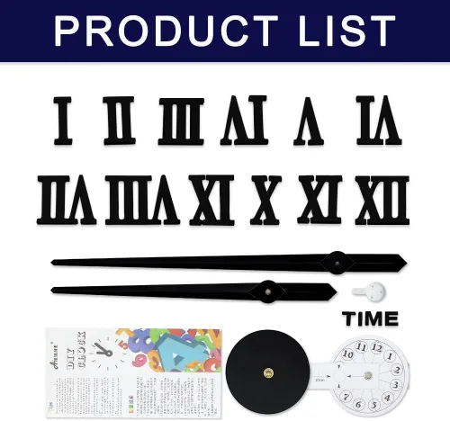 Vista 8 de Kit de reloj de pared grande para bricolaje, reloj de pared moderno 3D sin marco con calcomanías de número de espejo para decoración del hogar, sala