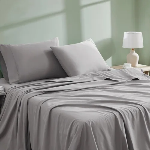 Vista 12 de Linen Closet juego de sábanas de 100 % algodón orgánico de tamaño individual de 3 piezas - Tejido de percal suave, sábanas frescas, frescas, suaves