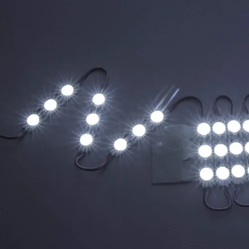 Vista 7 de BEAMNOVA Luz blanca de 100 pies extremadamente brillante para escaparates comerciales para empresas, 200 módulos de 3 LED, 12 V, tira de luces
