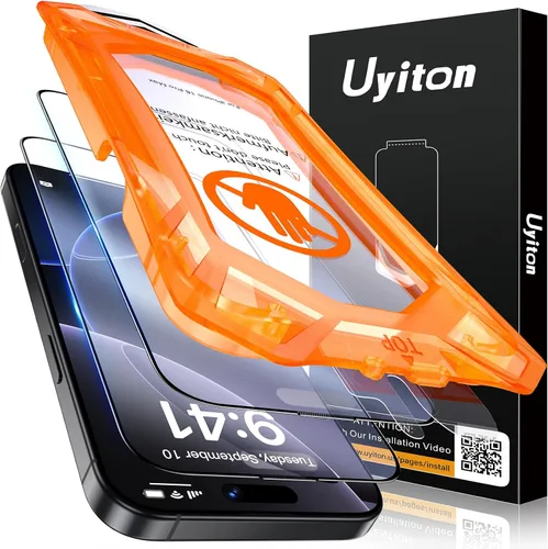 Vista 22 de Uyiton Protector de pantalla de privacidad para iPhone 16 Pro Max, [fácil de instalar] [cero burbujas] de cobertura completa inastillable