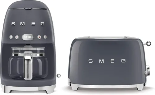 Vista 12 de Smeg Paquete de cafetera de goteo retro y tostador de 2 rebanadas (negro)