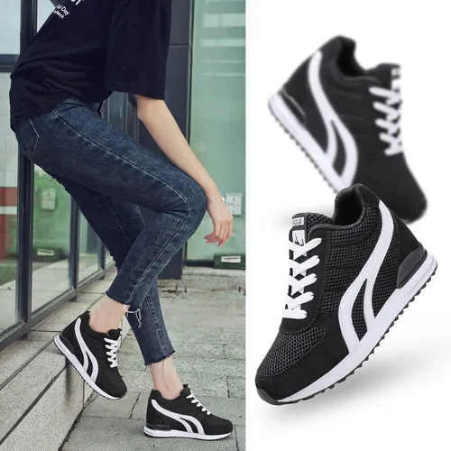 Vista 5 de AONEGOLD Zapatos deportivos de moda para mujer, regalos para el día de la madre, zapatos deportivos de plataforma para mujer, zapatos de plataforma